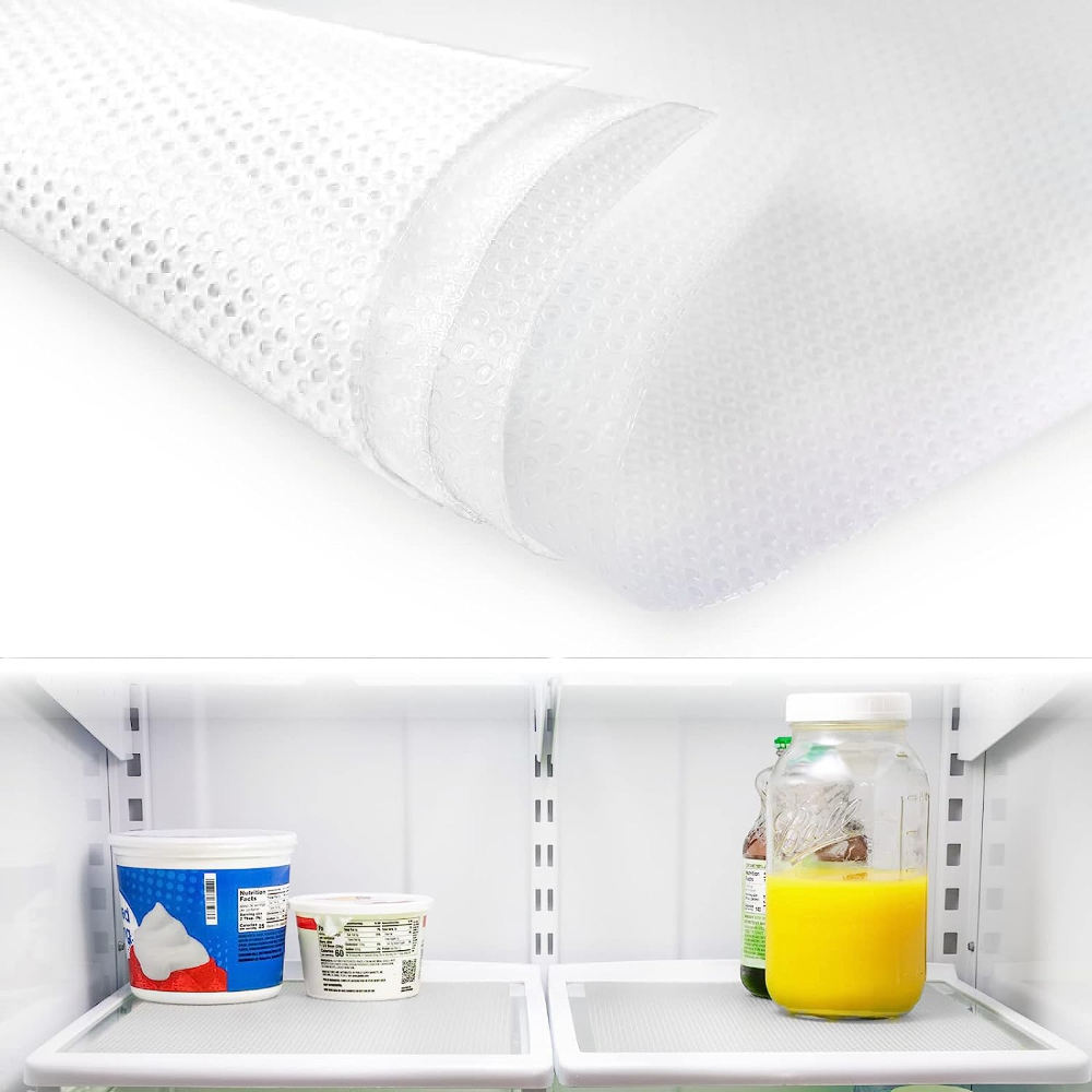 MesaSe Refrigerator Liners for Shelves (8 Pack) , Refrigerator Shelf Liners for Glass Shelves Protects Against Spills Multi Use
